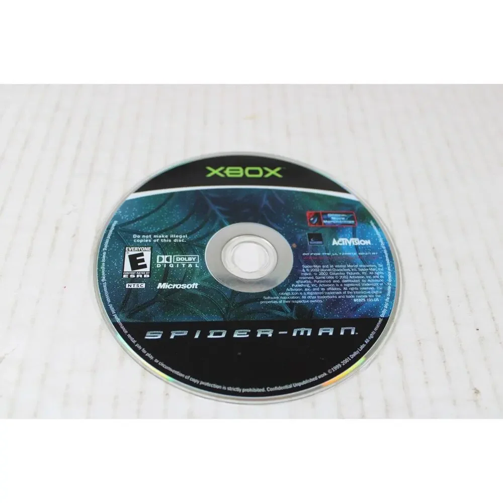 Spider Man (Microsoft Xbox, 2003) Authentic, game disc only, tested